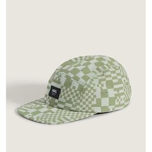 Vans‎ Checkerboard Mash Up 5 Panel Camper Hat Grey Olive Green Nylon Men's OS